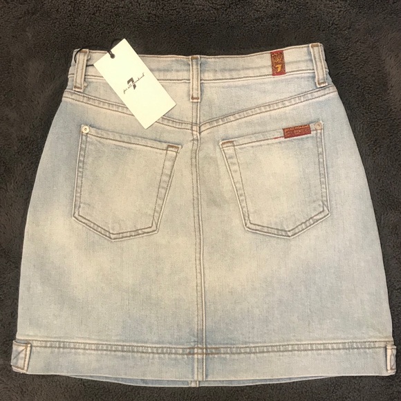 NWT - 7 for all mankind Jean Skirt size 23 - Picture 2 of 4